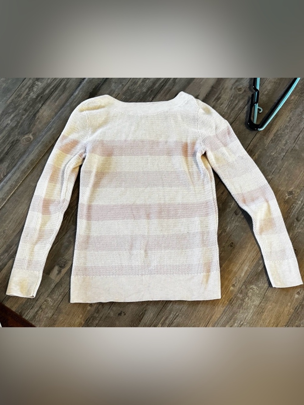 Market & Spruce women's striped waffle knit sweater